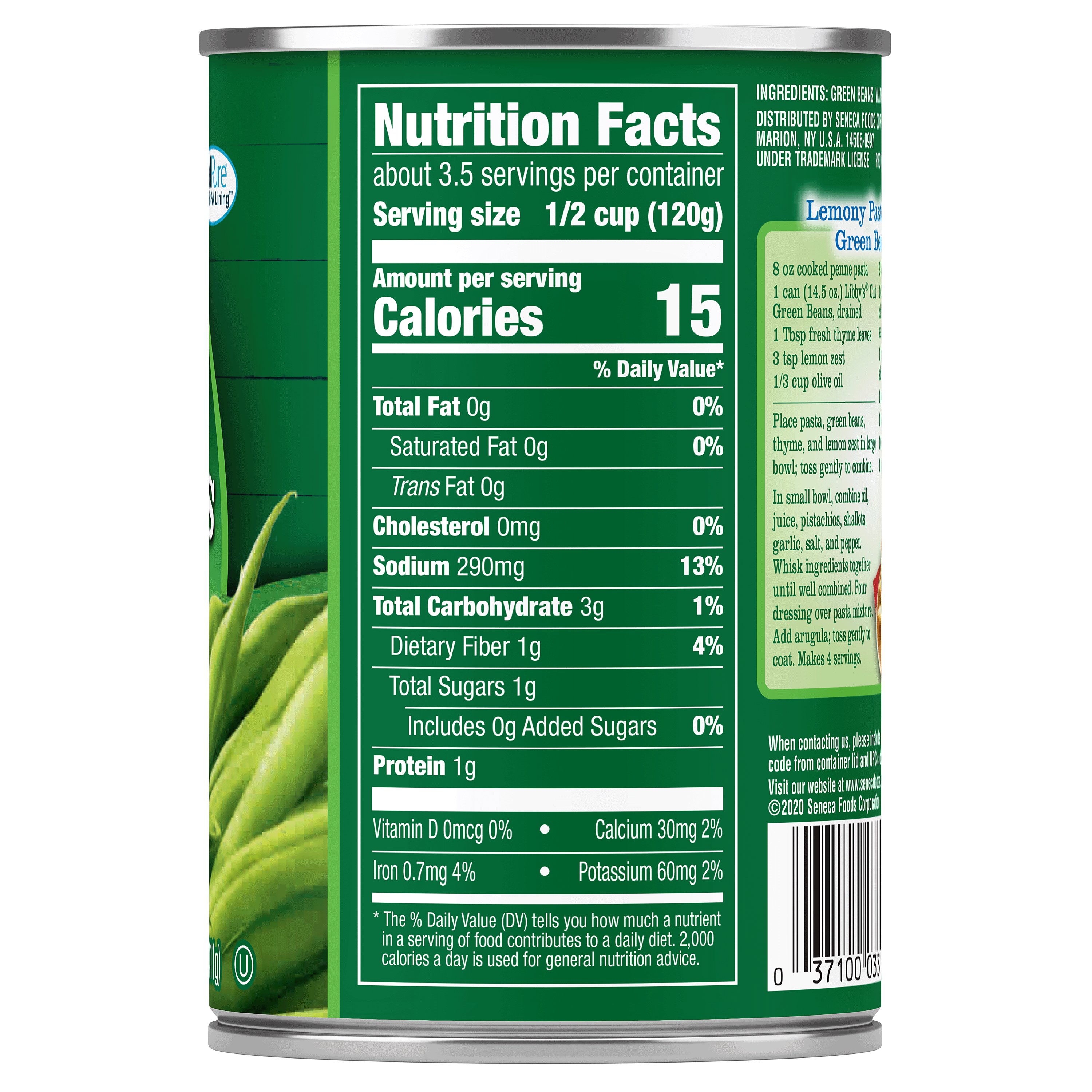 nutritional info green beans