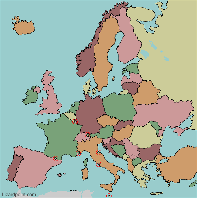 map of european countries quiz