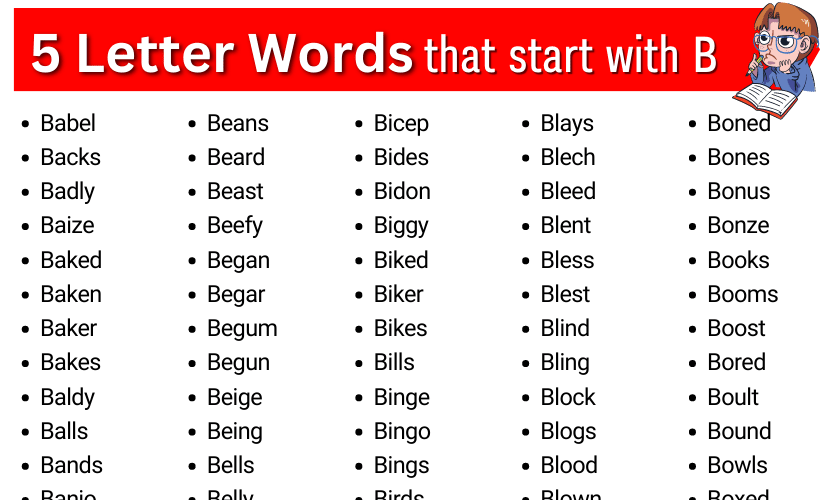 5 letter words that start with bun