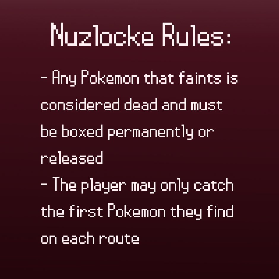 pokemon nuzlocke rules