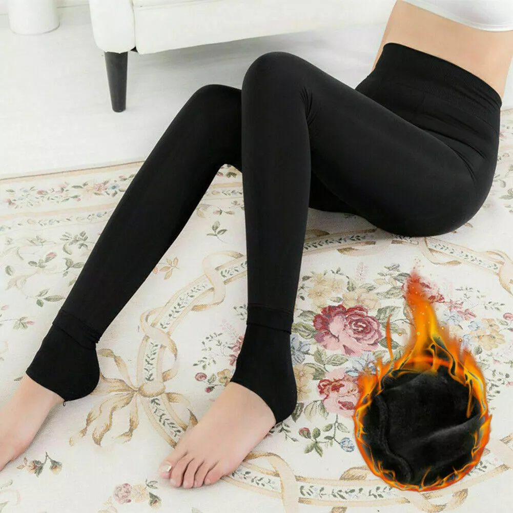 womens fleece lined leggings uk