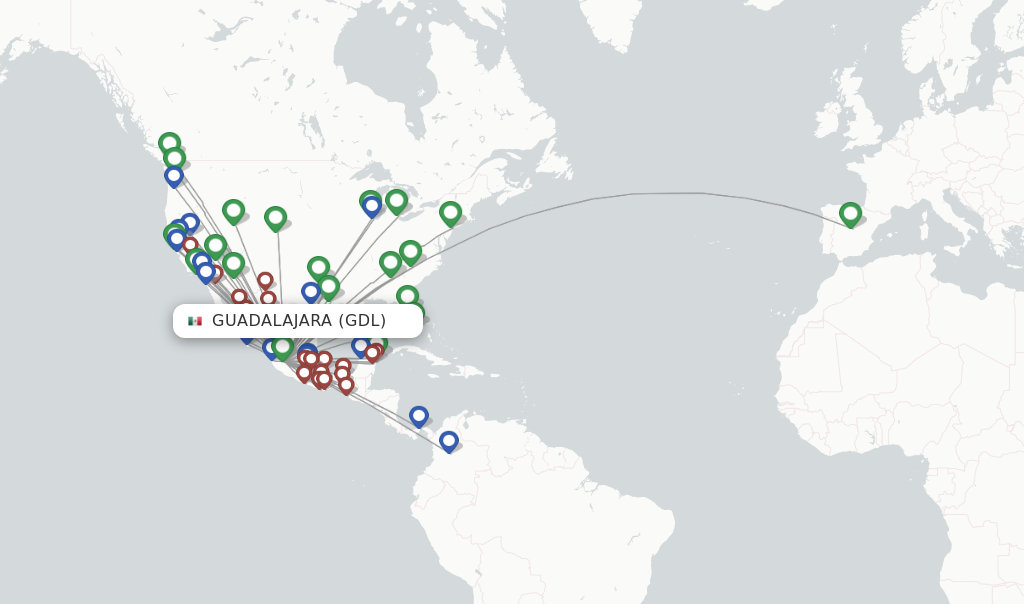 guadalajara to atlanta flights