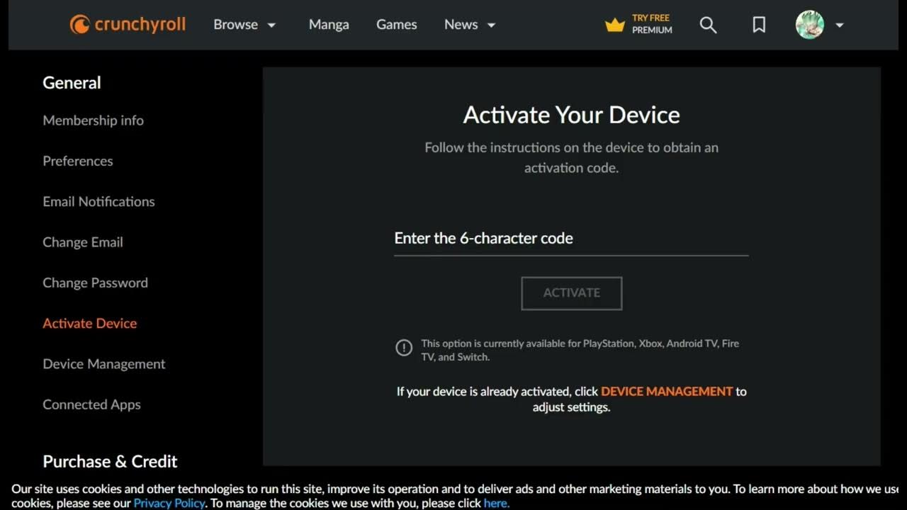 www.crunchyroll/activate.com