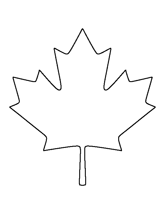 maple leaf printable template