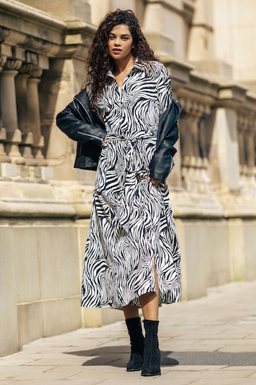 roman animal print dress