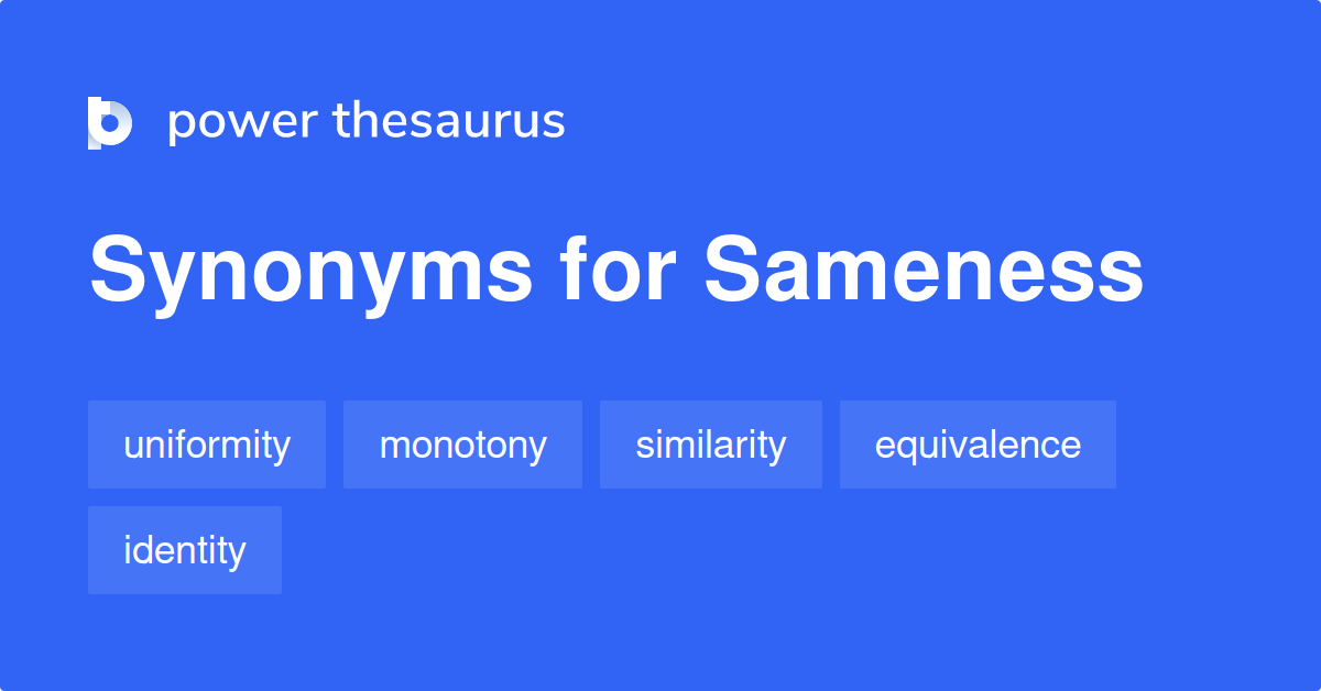 sameness synonym