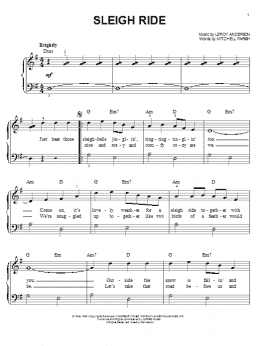 sleigh ride easy piano sheet music