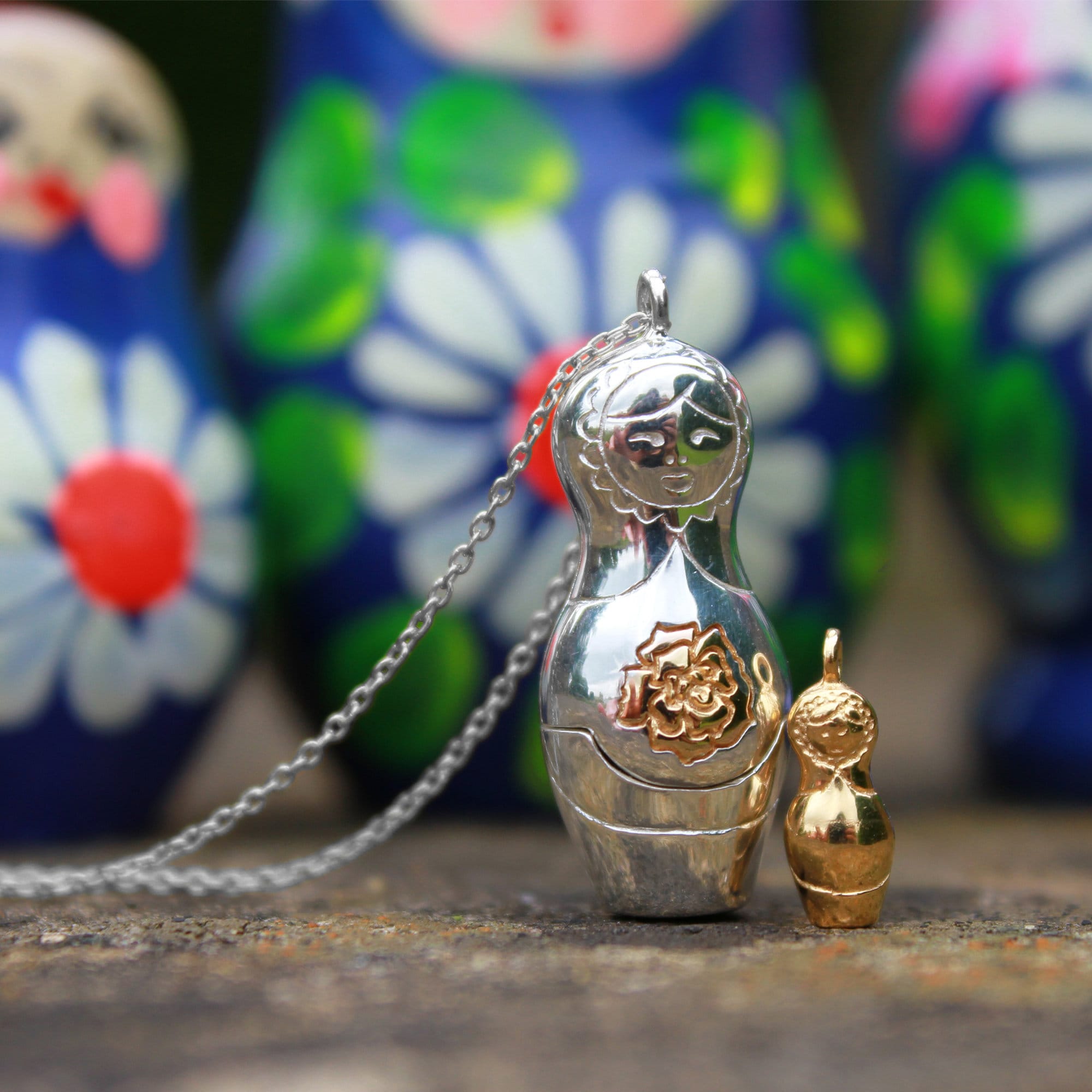 russian doll necklace