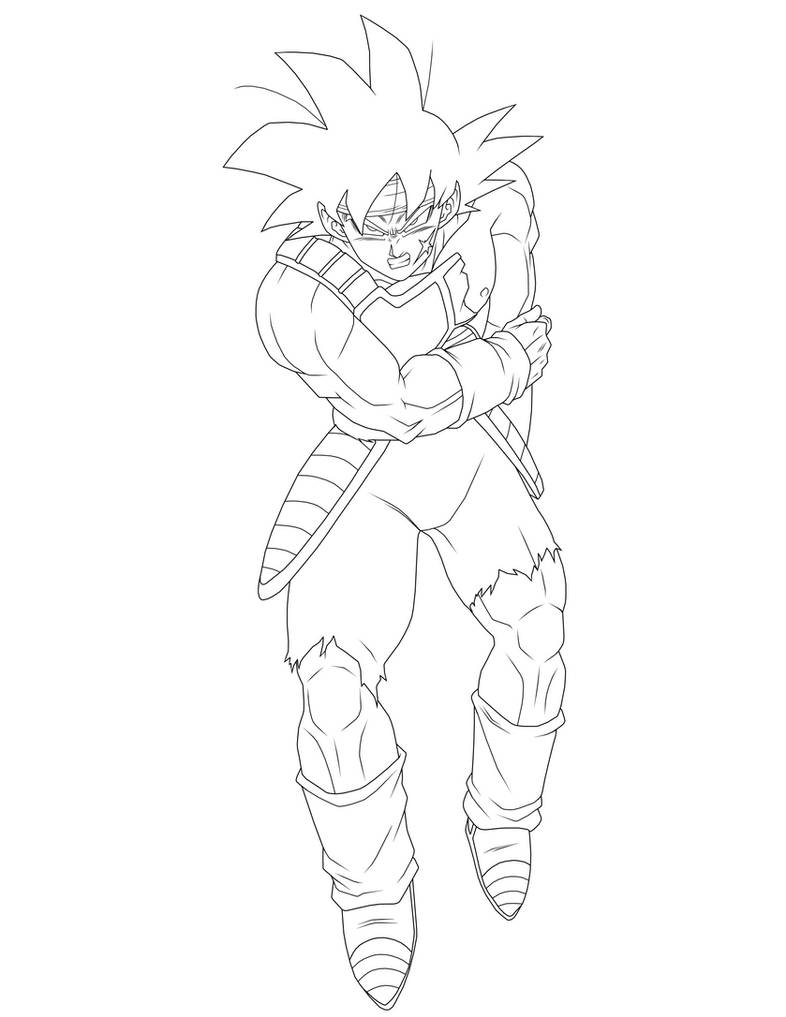 bardock lineart