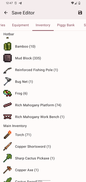 terraria ingame inventory editor