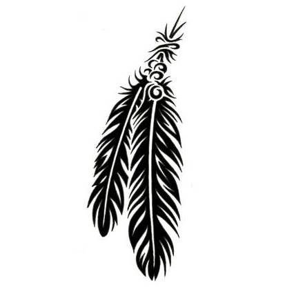 native american feather tattoo