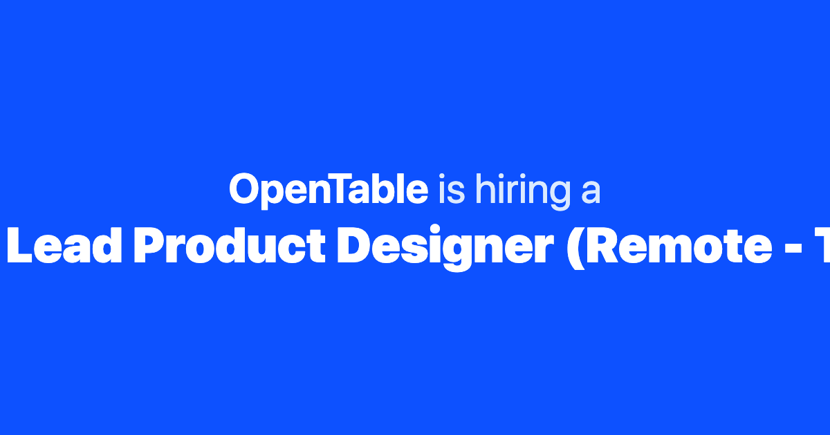 jobs at opentable