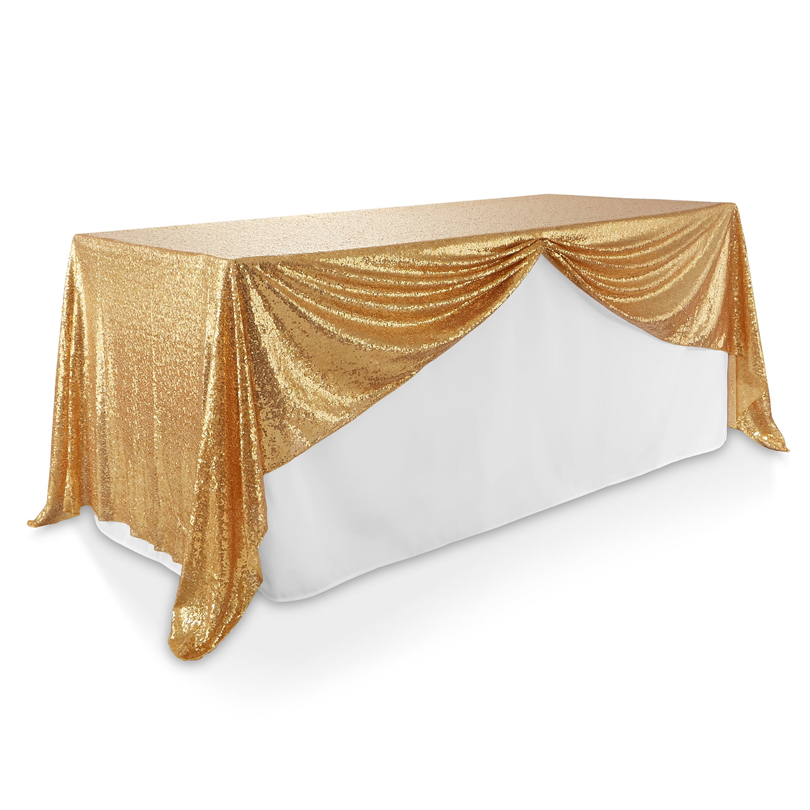 rectangular gold tablecloth