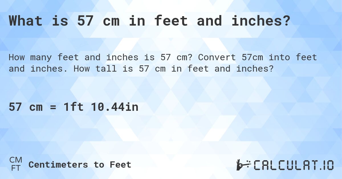 57cm to feet