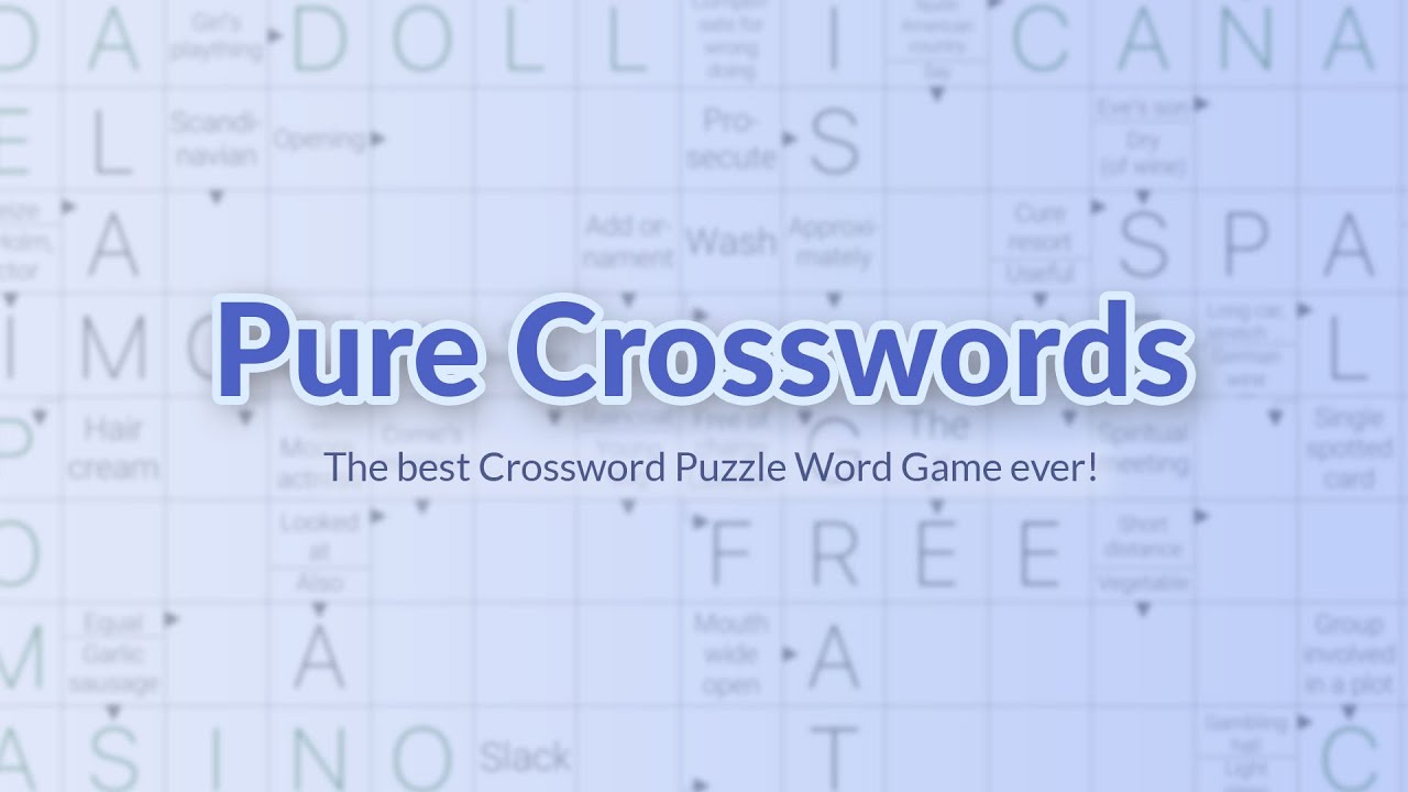 crossword clue pure