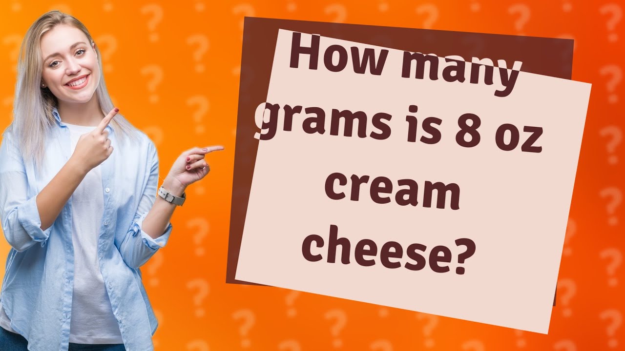 8 oz cream cheese grams