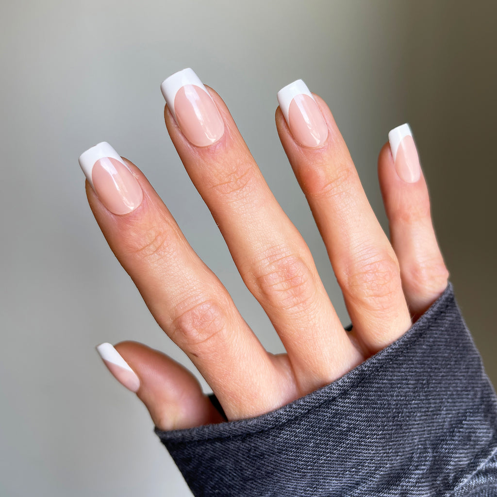 square french tip nails