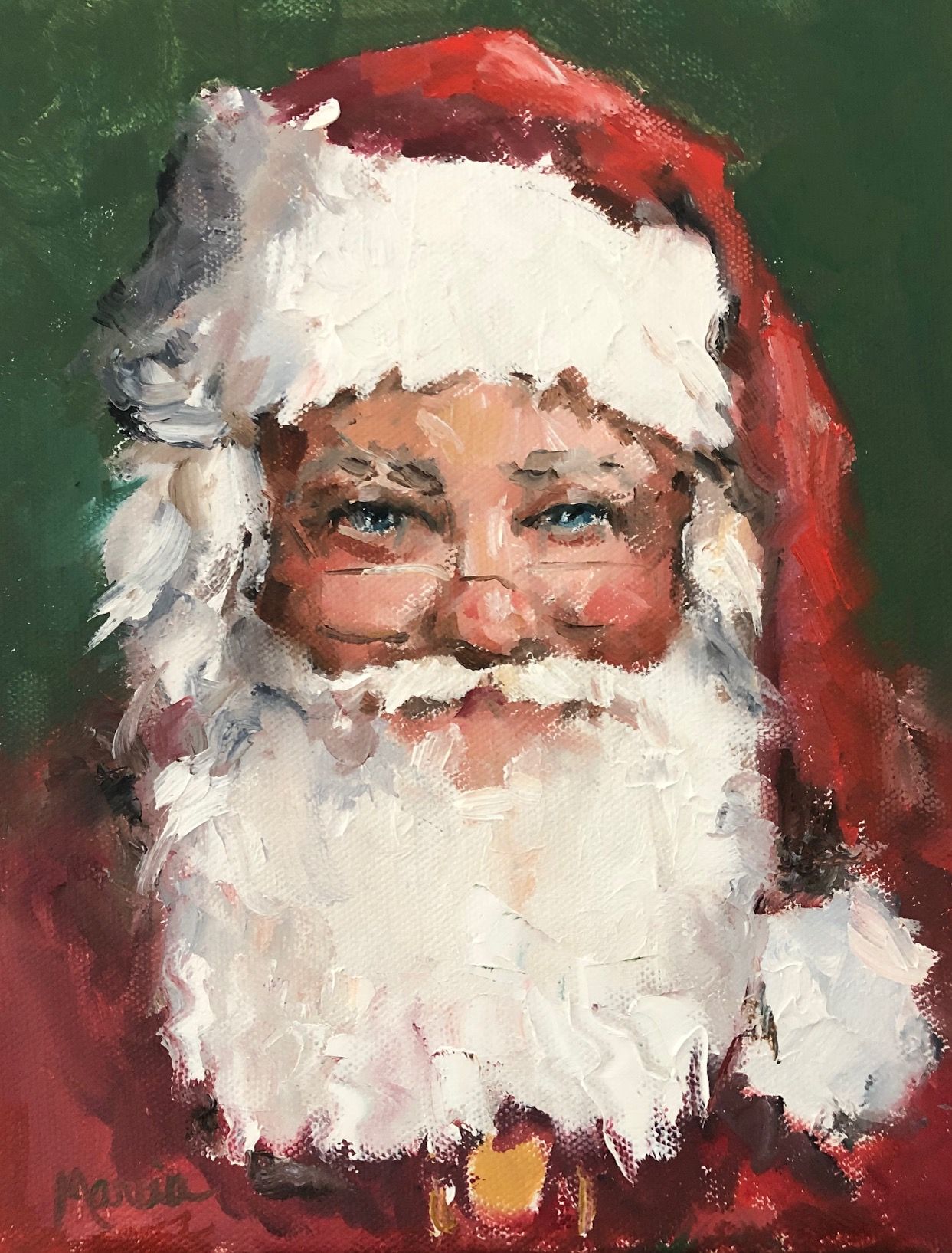 paintings of santa claus