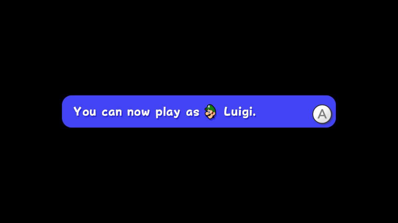 you can now play as luigi