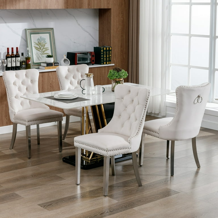 chrome leg dining room chairs