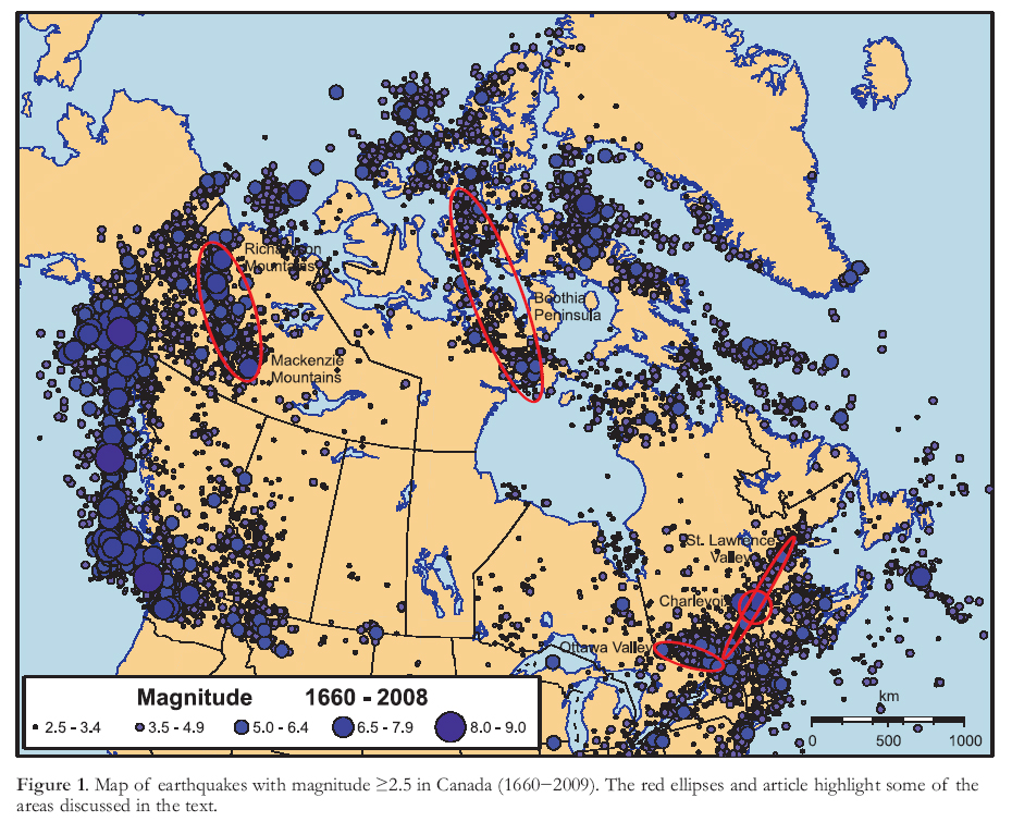 earthquakes canada