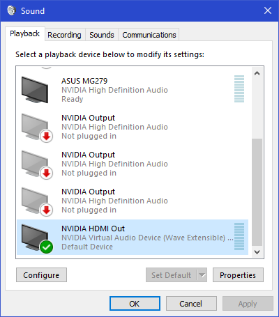 nvidia virtual audio device wave extensible wdm