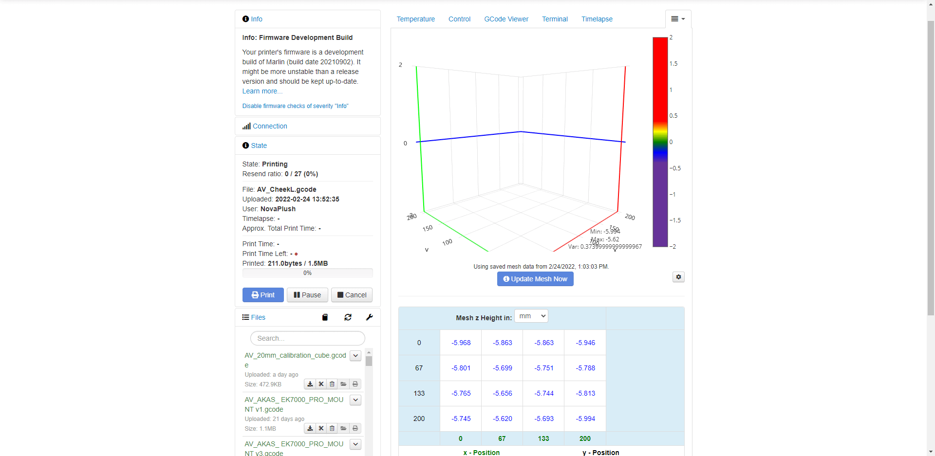 octopi bed visualizer