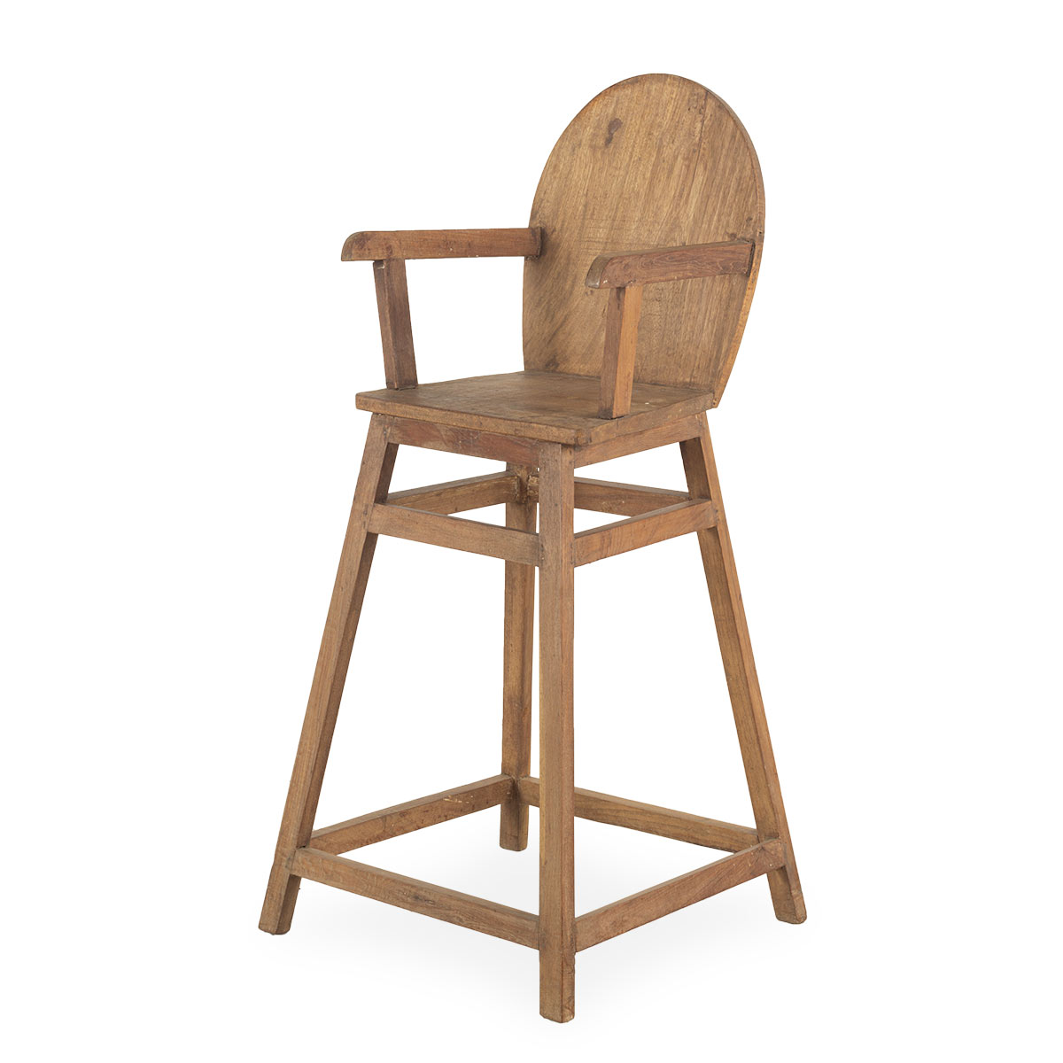 wooden antique high chair