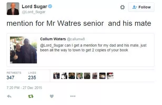 lord sugar twitter