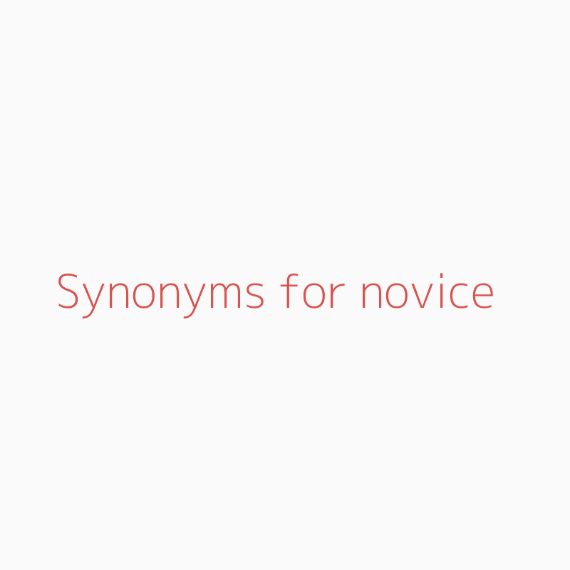 novice synonym