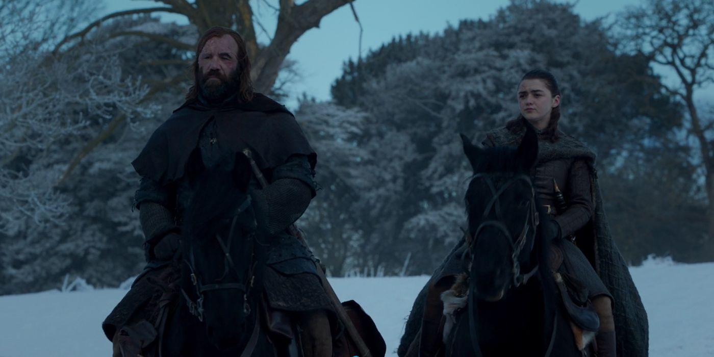 game of thrones arya and the hound