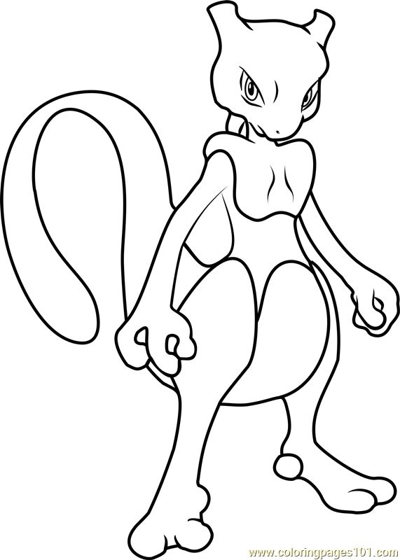 mewtwo coloring page printable