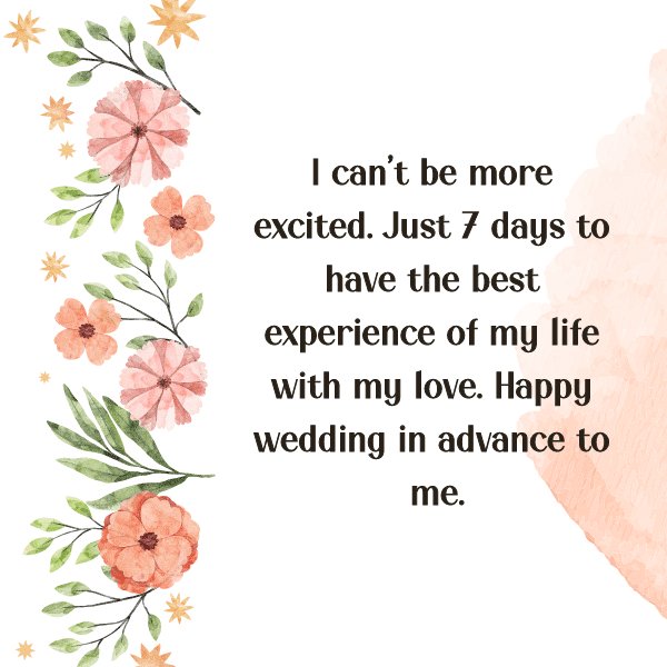 pre wedding countdown quotes