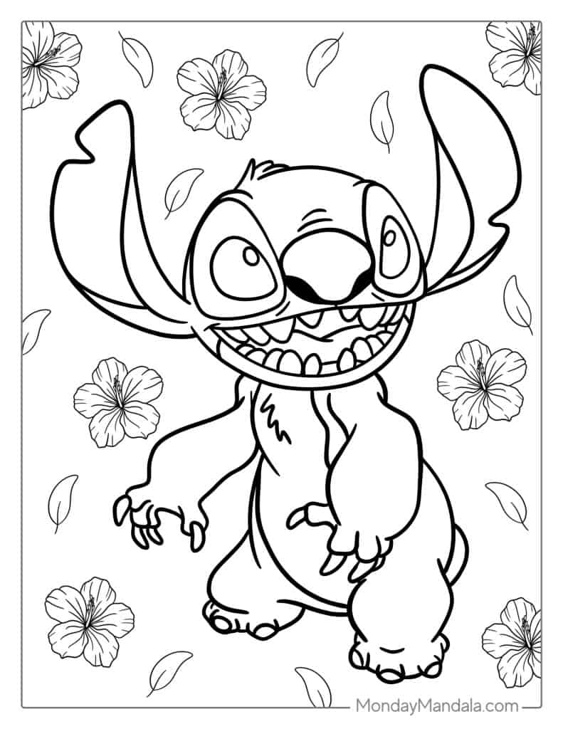 printable stitch coloring pages