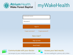 mywakehealth login