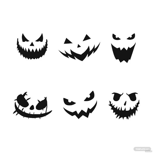 drawings of scary faces