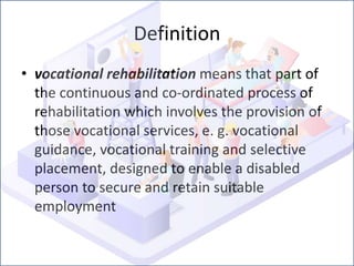 vocational rehabilitation ppt