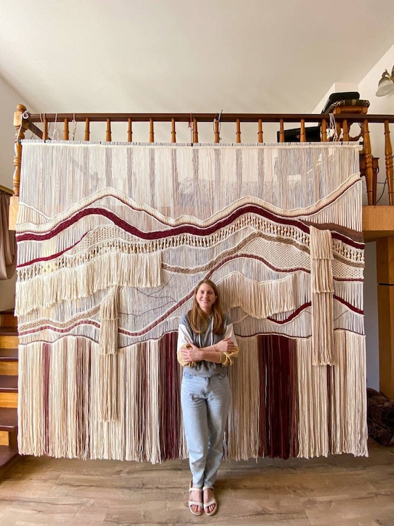 huge macrame wall hanging