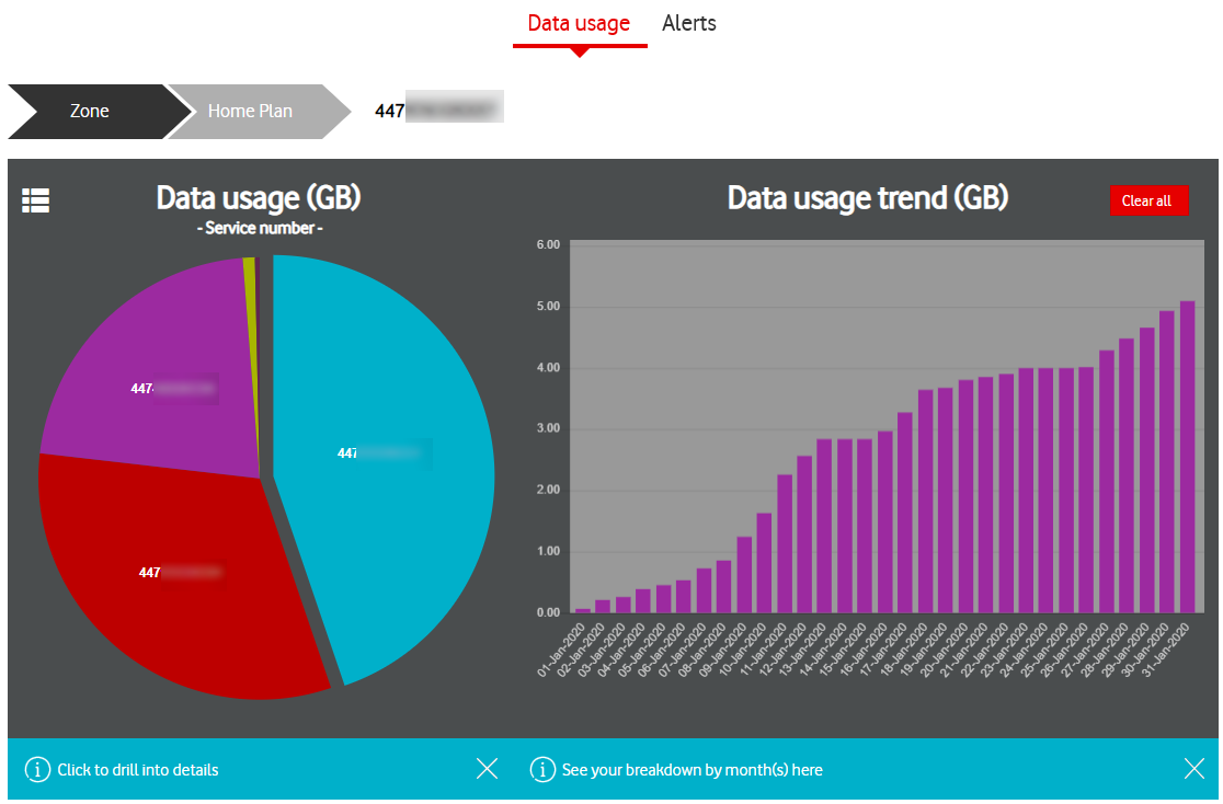 vodafone usage