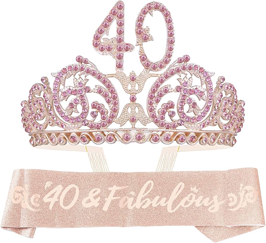 40th birthday tiara amazon