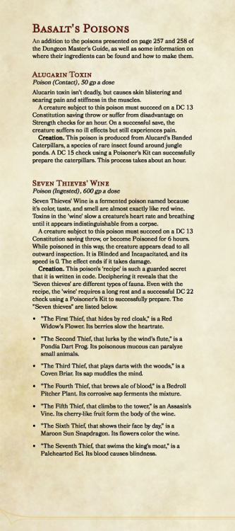 5e poisons