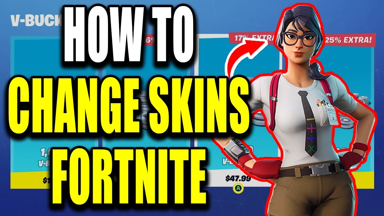 how to change skin on fortnite switch