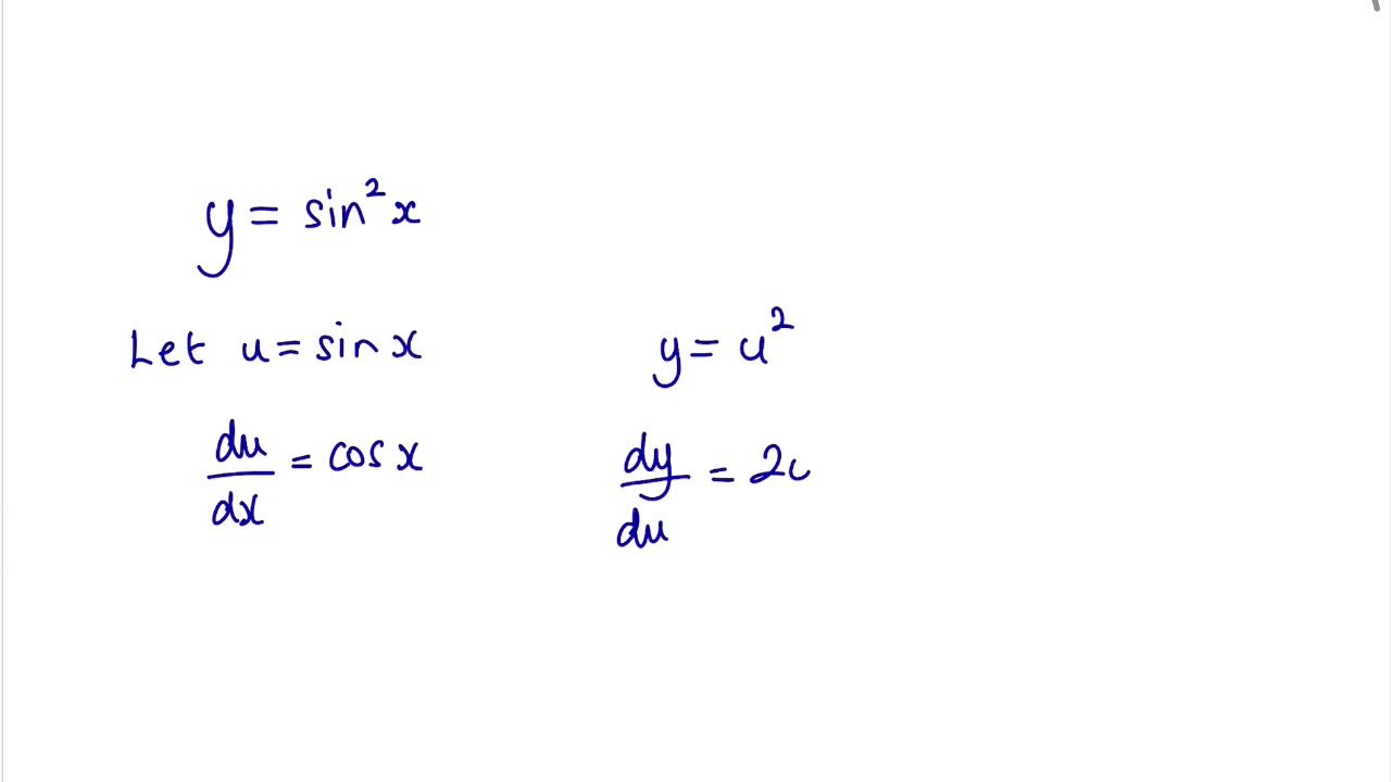 sin 2 x differentiation