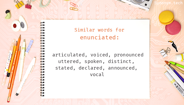 enunciated synonym