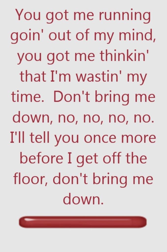 don t bring me down lyrics