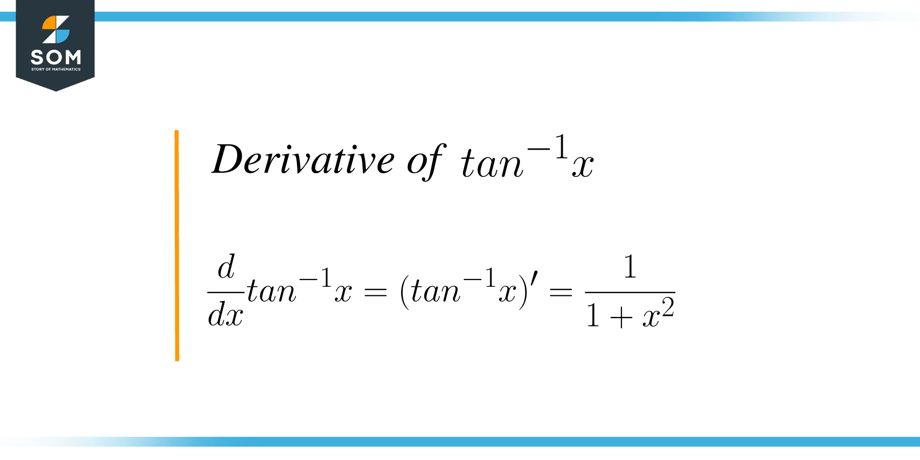 d dx of tan inverse x