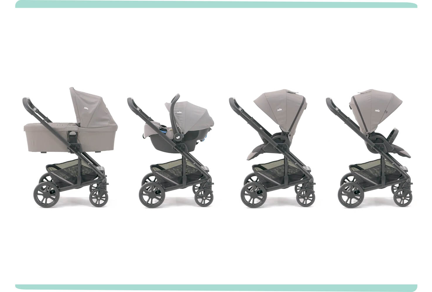 joie chrome pram & pushchair