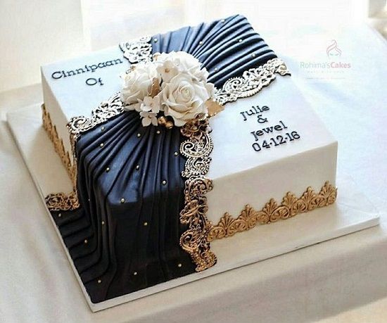 elegant square cake designs