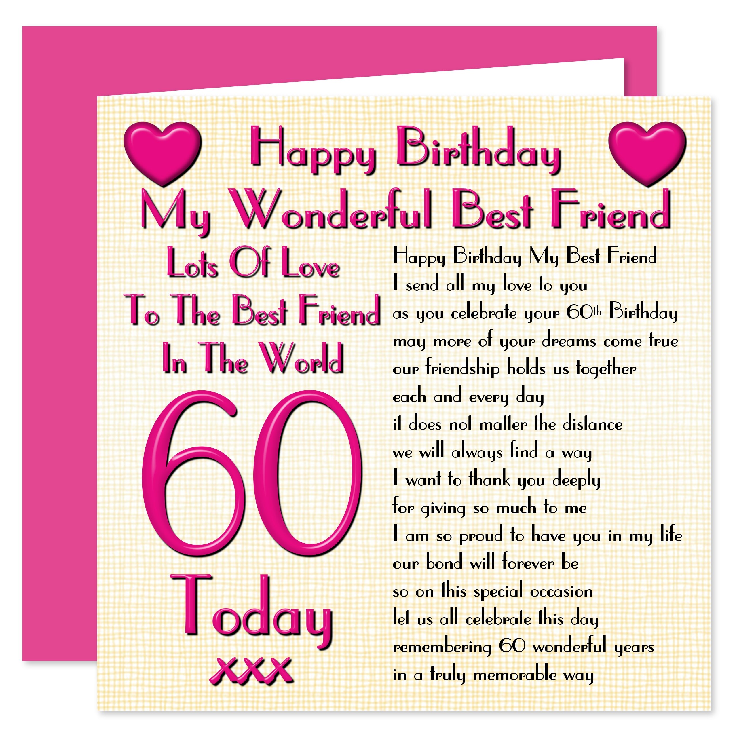 60th birthday cards for special friend