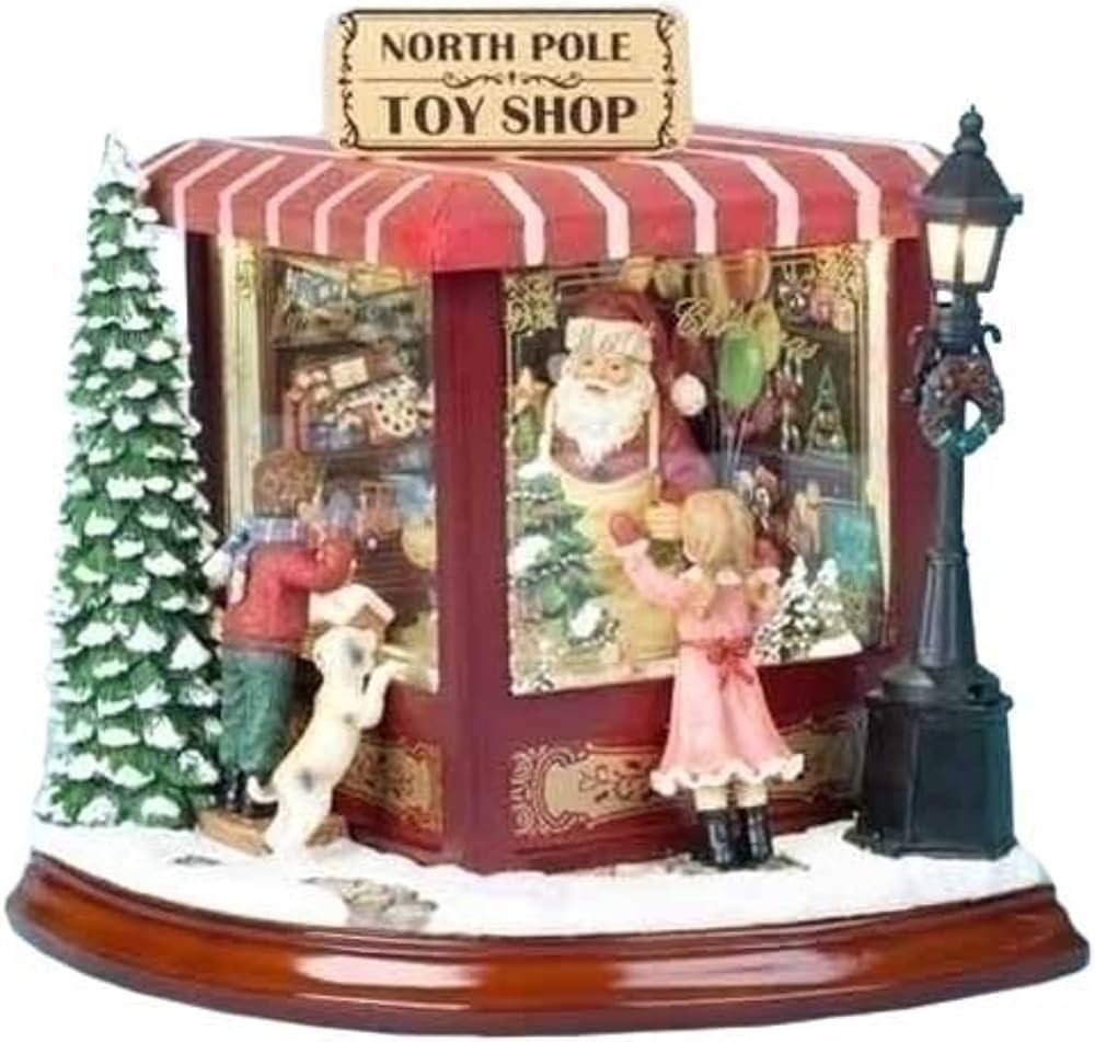 santas toy shop music box